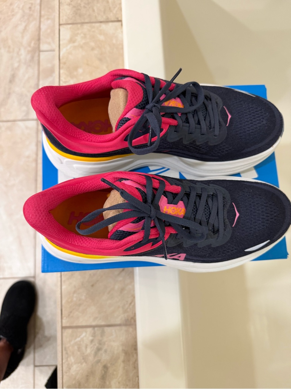 HOKA BONDI 9 VARSITY NAVY/NAUTICAL DUSK SIZE 10B! - Picture 10 of 16